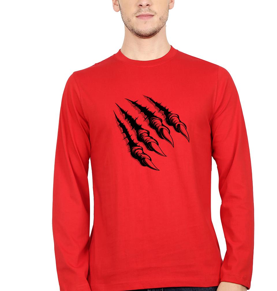 Monster Full Sleeves T-Shirt for Men-Red-Ektarfa.online