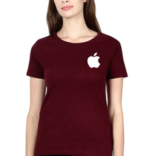 Load image into Gallery viewer, Apple T-Shirt for Women-Maroon-Ektarfa.online
