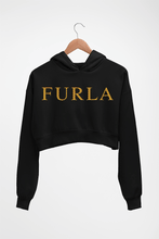 Load image into Gallery viewer, Furla Crop HOODIE FOR WOMEN-Black-Ektarfa.online
