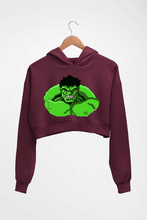 Load image into Gallery viewer, Hulk Superhero Crop HOODIE FOR WOMEN-Maroon-Ektarfa.online
