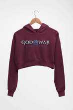 Load image into Gallery viewer, God of War Ragnarok Crop HOODIE FOR WOMEN-Maroon-Ektarfa.online
