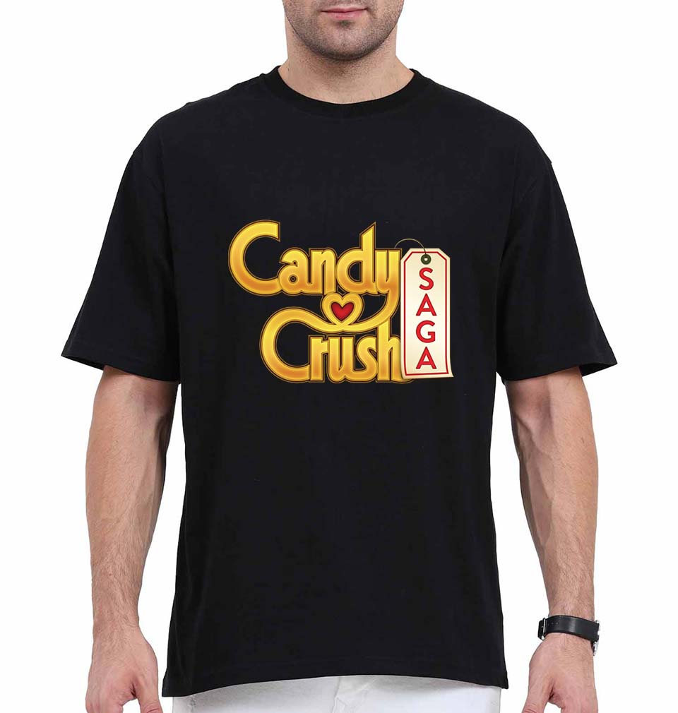 Candy Crush Oversized T-Shirt for Men-Black-Ektarfa.online