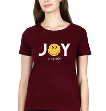 Load image into Gallery viewer, Joy Emoji T-Shirt for Women-Maroon-Ektarfa.online
