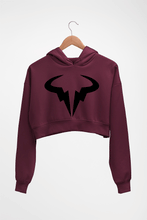 Load image into Gallery viewer, Rafael Nadal (RAFA) Crop HOODIE FOR WOMEN-Maroon-Ektarfa.online
