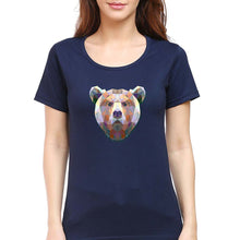 Load image into Gallery viewer, Bear T-Shirt for Women-Navy Blue-Ektarfa.online
