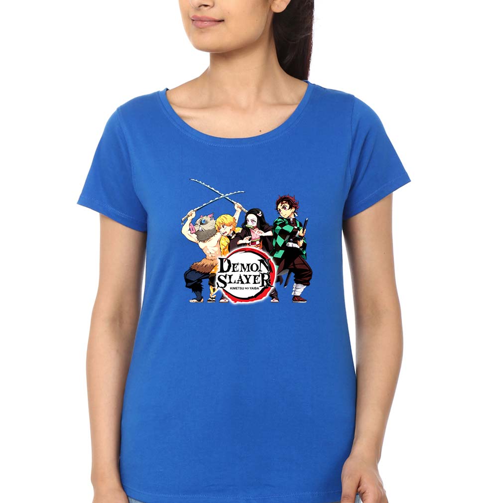 Demon Slayer T-Shirt for Women-Royal Blue-Ektarfa.online