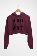 Load image into Gallery viewer, Table Tennie (TT) Crop HOODIE FOR WOMEN-Maroon-Ektarfa.online
