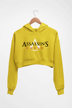 Load image into Gallery viewer, Assassin Creed Crop HOODIE FOR WOMEN-Mustard Yellow-Ektarfa.online
