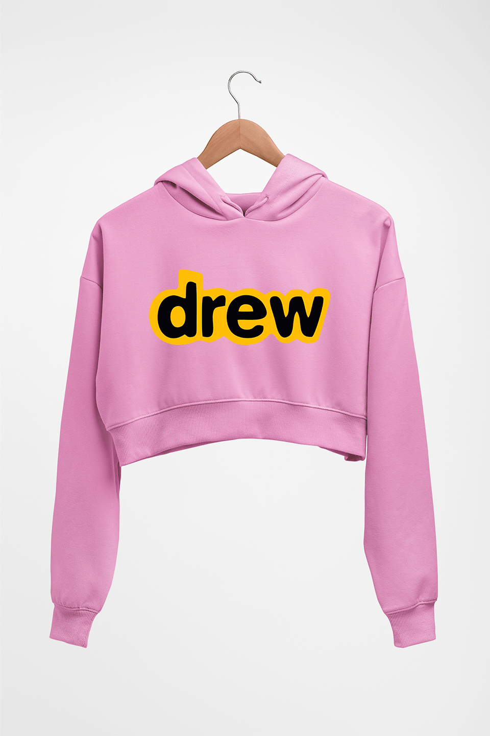 Drew Crop HOODIE FOR WOMEN-Light Baby Pink-Ektarfa.online