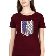 Load image into Gallery viewer, Attack on Titan T-Shirt for Women-Maroon-Ektarfa.online
