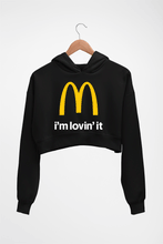 Load image into Gallery viewer, McDonald’s Crop HOODIE FOR WOMEN-Black-Ektarfa.online
