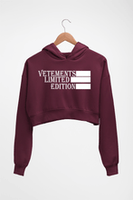 Load image into Gallery viewer, Vetements Crop HOODIE FOR WOMEN-Maroon-Ektarfa.online
