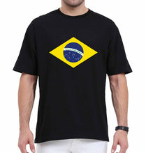 Load image into Gallery viewer, Brazil Oversized T-Shirt for Men-Black-Ektarfa.online
