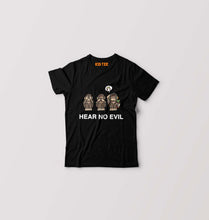 Load image into Gallery viewer, Hear no evil T-Shirt for Boy/Girl-Black-Ektarfa.online
