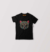 Load image into Gallery viewer, Psychedelic Cat Kids T-Shirt for Boy/Girl-Black-Ektarfa.online
