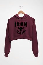 Load image into Gallery viewer, Iron Paradise Crop HOODIE FOR WOMEN-Maroon-Ektarfa.online
