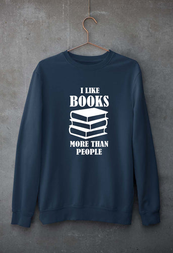 Like Books Unisex Sweatshirt for Men/Women-Navy Blue-Ektarfa.online