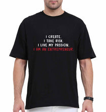 Load image into Gallery viewer, Entrepreneur Oversized T-Shirt for Men-Black-Ektarfa.online

