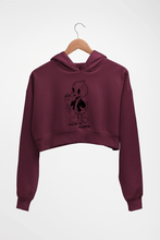 Load image into Gallery viewer, Domrebel Duck Crop HOODIE FOR WOMEN-Maroon-Ektarfa.online
