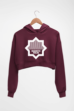 Load image into Gallery viewer, Magnetic fields Crop HOODIE FOR WOMEN-Maroon-Ektarfa.online
