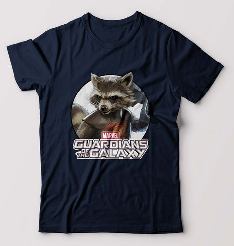 Rocket Raccoon T-Shirt for Men-Navy Blue-Ektarfa.online