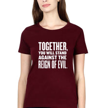 Load image into Gallery viewer, Reign-of-evil T-Shirt for Women-Maroon-Ektarfa.online
