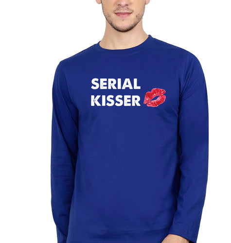 Serial Kisser Full Sleeves T-Shirt for Men-Royal Blue-Ektarfa.online