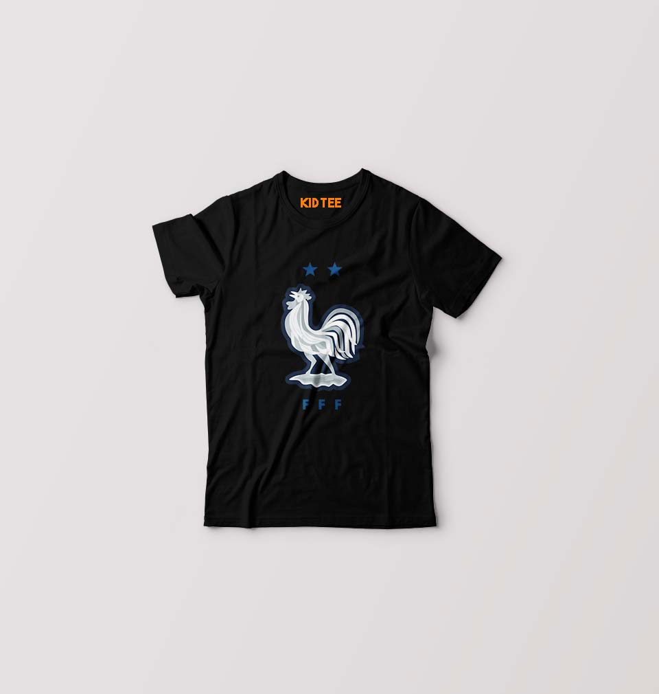 France Football Kids T-Shirt for Boy/Girl-Black-Ektarfa.online