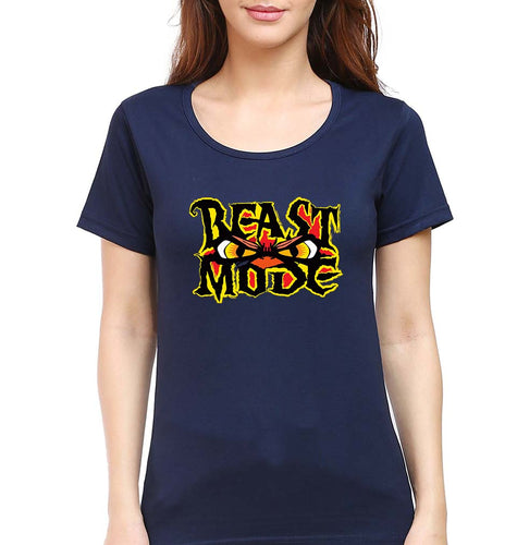 Gym Beast T-Shirt for Women-Navy Blue-Ektarfa.online