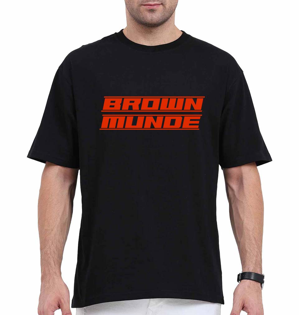 AP Dhillon Brown Munde Oversized T-Shirt for Men-Black-Ektarfa.online