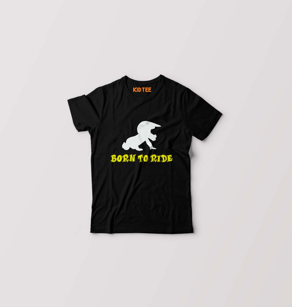 Born To Ride Kids T-Shirt for Boy/Girl-Black-Ektarfa.online