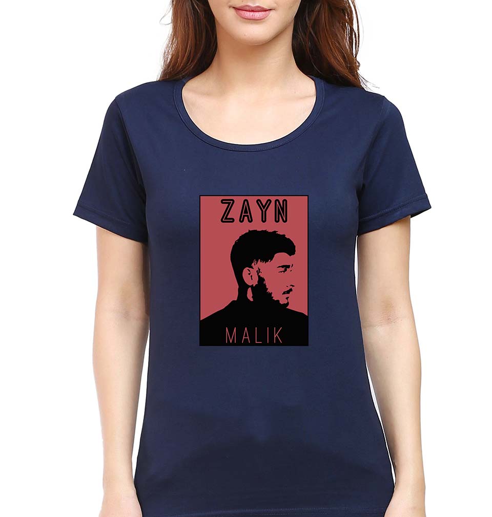 Zayn Malik T-Shirt for Women-Navy Blue-Ektarfa.online