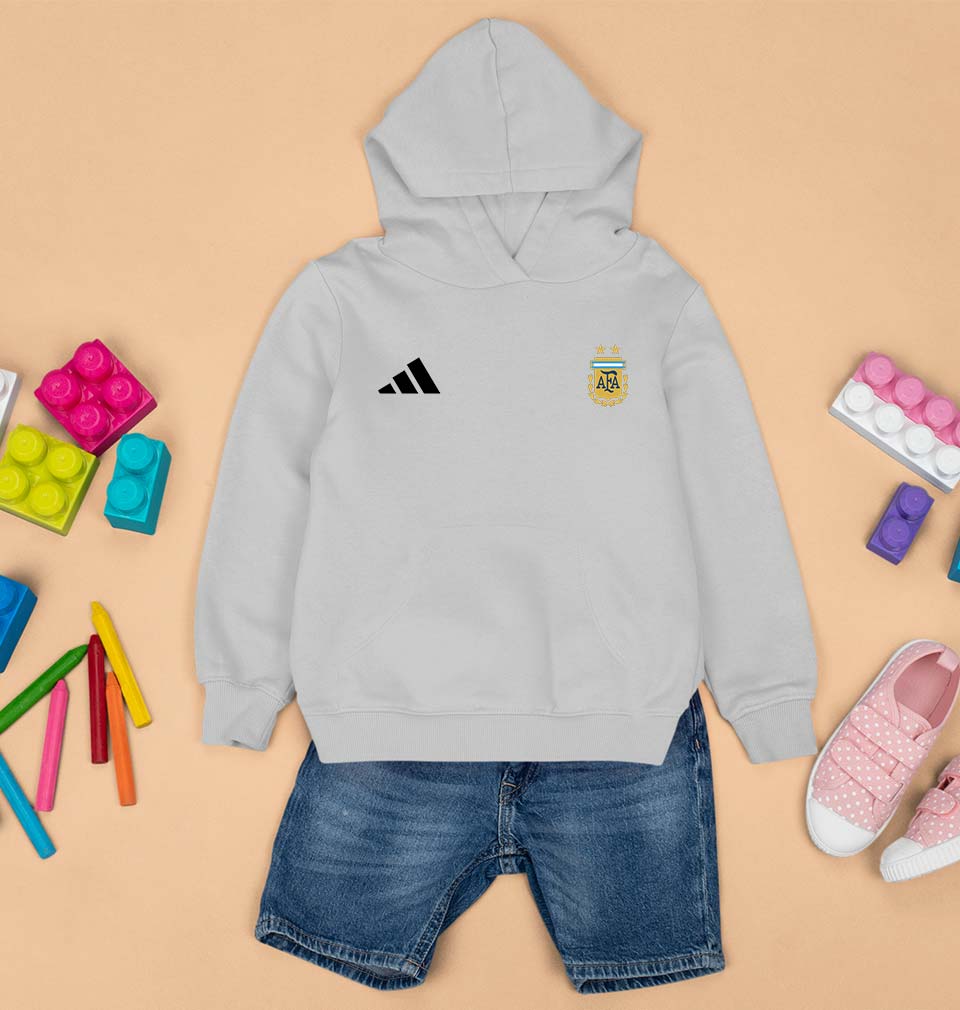 Argentina Football Kids Hoodie for Boy/Girl-GREY-Ektarfa.online