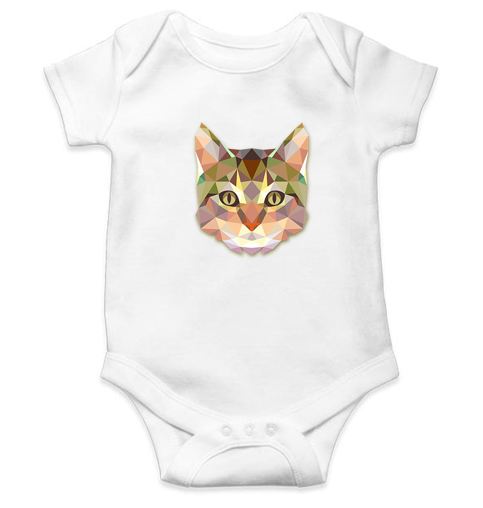 TRIANGLE_CAT Kids Romper For Baby Boy/Girl-0-5 Months(18 Inches)-White-Ektarfa.online