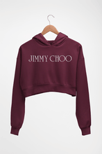 Load image into Gallery viewer, Jimmy Choo Crop HOODIE FOR WOMEN-Maroon-Ektarfa.online
