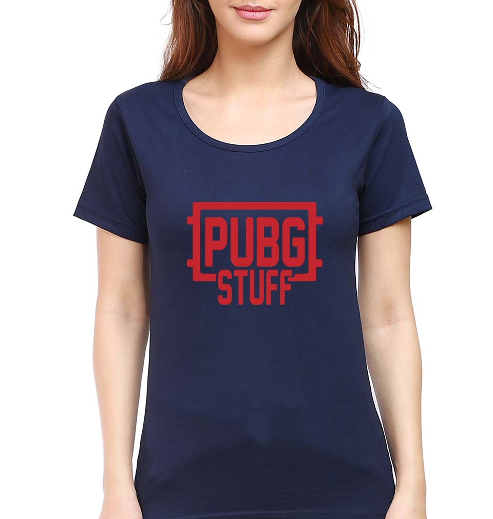 PUBG Stuff T-Shirt for Women-Navy Blue-Ektarfa.online