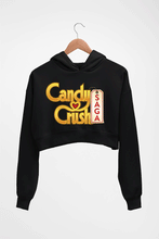 Load image into Gallery viewer, Candy Crush Crop HOODIE FOR WOMEN-Black-Ektarfa.online
