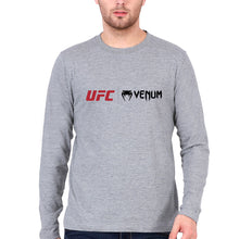 Load image into Gallery viewer, UFC Venum Full Sleeves T-Shirt for Men-Grey Melange-Ektarfa.online
