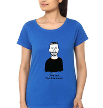 Load image into Gallery viewer, Justin Timberlake T-Shirt for Women-Royal Blue-Ektarfa.online
