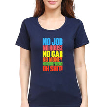 Load image into Gallery viewer, Oh Shit Funny T-Shirt for Women-Navy Blue-Ektarfa.online
