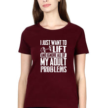 Load image into Gallery viewer, Gym T-Shirt for Women-Maroon-Ektarfa.online
