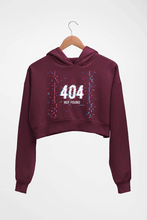Load image into Gallery viewer, 404 Crop HOODIE FOR WOMEN-Maroon-Ektarfa.online
