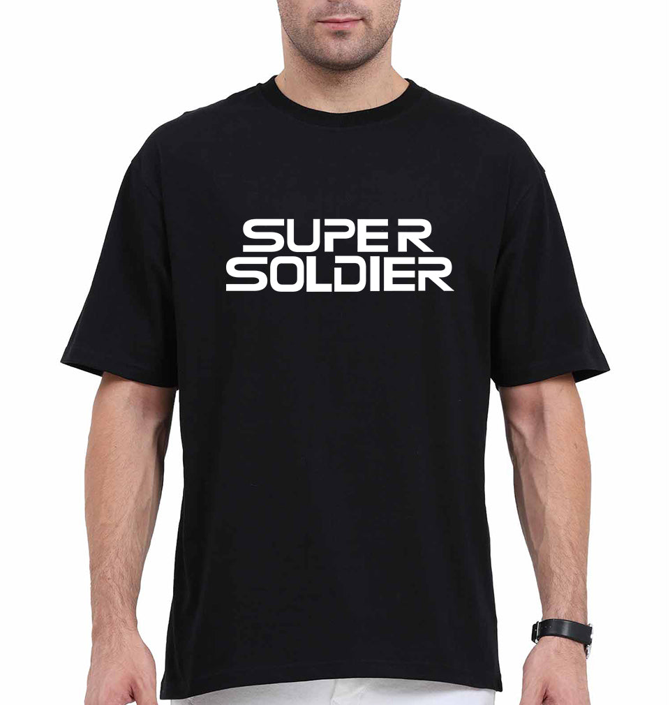 Super Soldier Oversized T-Shirt for Men-Black-Ektarfa.online