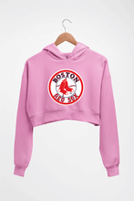 Load image into Gallery viewer, Boston Red Sox Baseball Crop HOODIE FOR WOMEN-Light Baby Pink-Ektarfa.online
