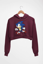 Load image into Gallery viewer, Sonic Crop HOODIE FOR WOMEN-Maroon-Ektarfa.online
