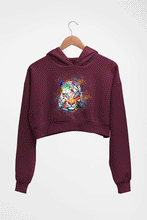 Load image into Gallery viewer, Tiger Crop HOODIE FOR WOMEN-Maroon-Ektarfa.online
