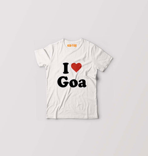 I Love Goa Kids T-Shirt for Boy/Girl-White-Ektarfa.online