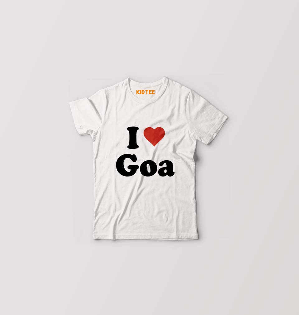 I Love Goa Kids T-Shirt for Boy/Girl-White-Ektarfa.online