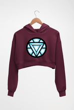 Load image into Gallery viewer, ARC REACTOR Iron Man Superhero Crop HOODIE FOR WOMEN-Maroon-Ektarfa.online
