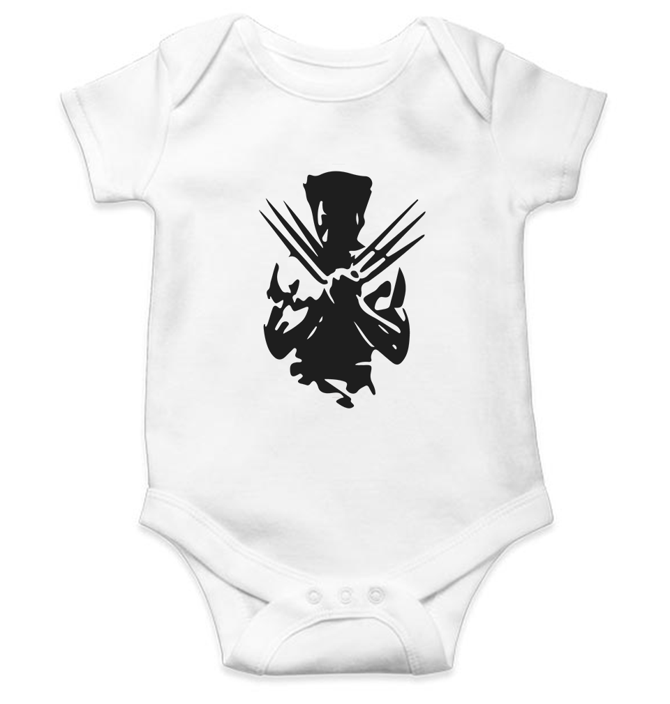 Wolverine Kids Romper For Baby Boy/Girl-0-5 Months(18 Inches)-White-Ektarfa.online